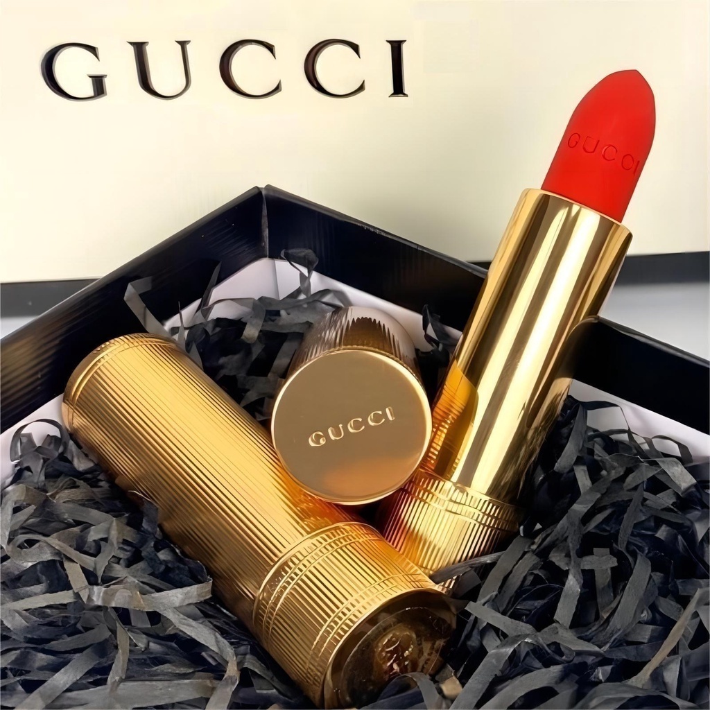 Son Gucci 3.5g-son lì Gucci-Gucci Rouge à Lèvres Voile Mat Lipstick-son thỏi lì Gucci